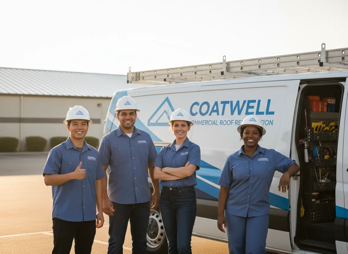 Commercial roof coating company in Treece, KS
