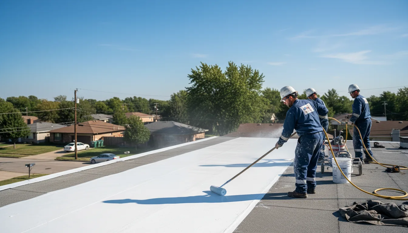 Commercial roof coating in Treece, KS near me